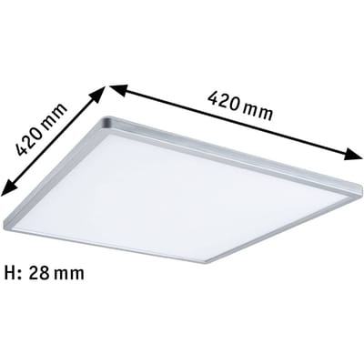LED-paneel 3-Step-Dim Atria Shine Backlight hoekig 420x420 mm 22W 2200lm 4000K Chroom mat dimbaar