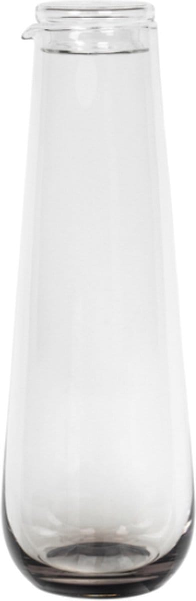 Broste Copenhagen Smoke collectie glazen karaf met zwarte onderkant handgeblazen in geschenkverpakking - 20 cl