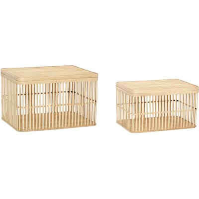 Hubsch Cheery manden set van 2 stuks - 031501