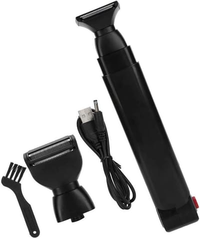Elektrische trimmer - Body groomer - Lichaamshaar verwijderen - Telescopisch handvat - 44 cm uitgeschoven - Zwart