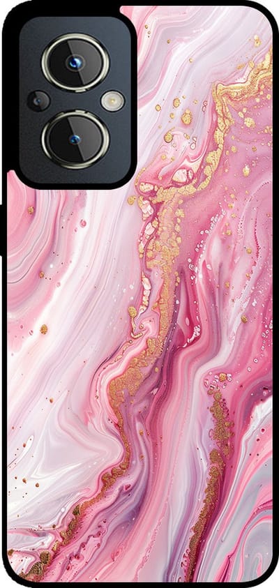 Smartphonica Telefoonhoesje Geschikt voor OnePlus Nord N20 5G met marmer opdruk - TPU backcover case marble design - Roze geschikt voor OnePlus Nord N20 5G