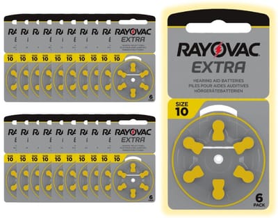 Rayovac Extra Advanced 10 Hoorbatterijen PR70 Geel – 120 Stuks