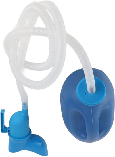 Urinoir met slang - Nachtkruik potje - Bedzorging gemak - Lekvrij ontwerp - 2000 ml capaciteit - Transparant
