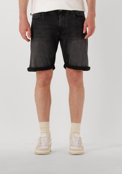 PURE PATH The Miles Slim Fit Denim Shorts Jeans Heren - Broek - Zwart - Maat 28