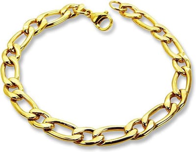 Amanto Armband Djoni G - 316L Staal - Figaro Schakel - 7,5mm - 21cm