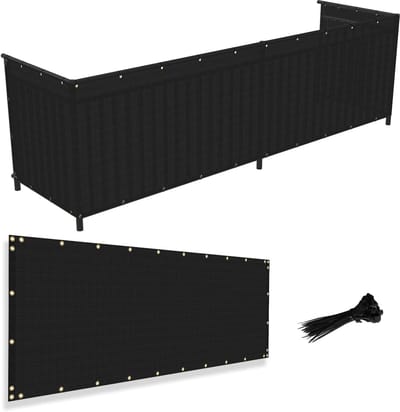 Privacy Scherm - Hek Bescherming - Buiten Leven - Hoge Dichtheid Materiaal - 3x50 Voet - Zwart