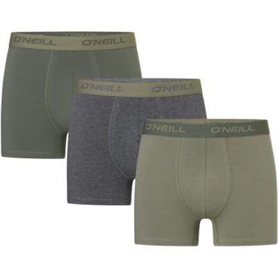 O'Neill Heren Boxershorts Trunks Effen 3-Pack Groen/Zwart - Maat XXL