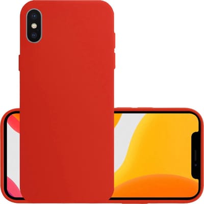 Hoesje - Geschikt voor Apple iPhone X - Sterk & Shockproof - Hoes Cover - Siliconen Case - Rood