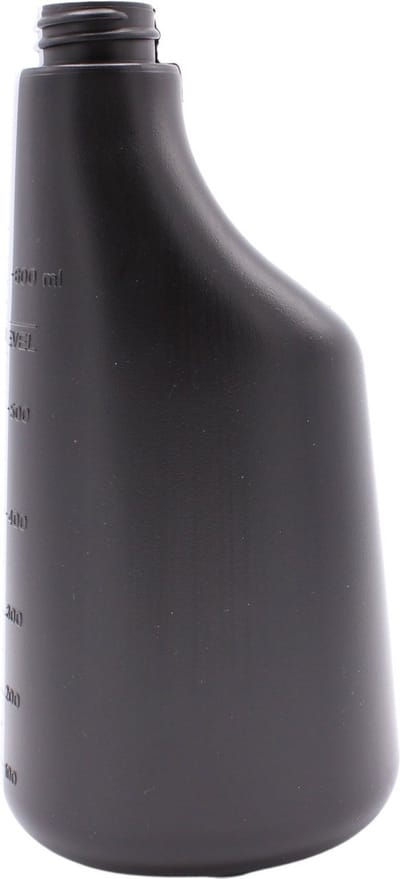 Fles 600 ml polyethyleen zwart
