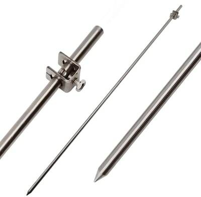 MOKIKUBA Draagbare grondstang - 304 roestvrijstalen aardingsstaaf met aarddraadklemmen | Geweldig voor elektrische hekken, antennes, satellietschotels en andere aardingsbehoeften (Smart Rod 1 Pack)