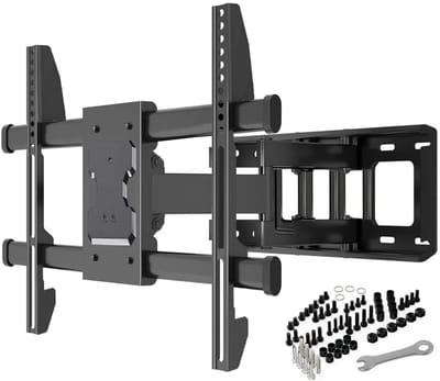 DYNA® TV Beugel Draaibaar en Kantelbaar - TV Beugel Draaibaar - TV Beugel Kantelbaar - Zwart - 44cm x 22cm x 7cm