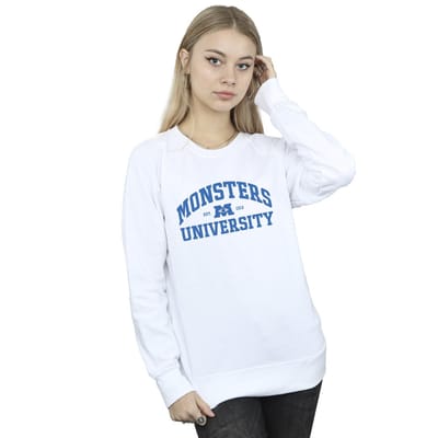 Disney Dames/Dames Monsters University Logo Sweatshirt (Wit)
