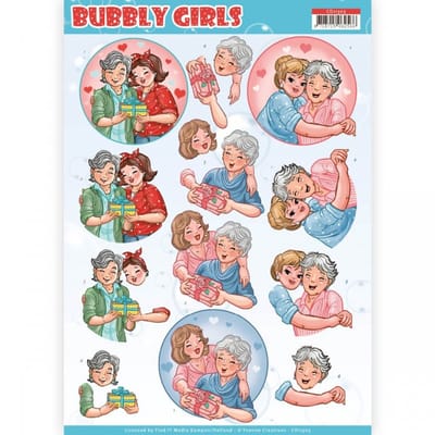 3D Knipvel - Yvonne Creations- Bubbly Girls - Mothersday ( moederdag) 1 stuks