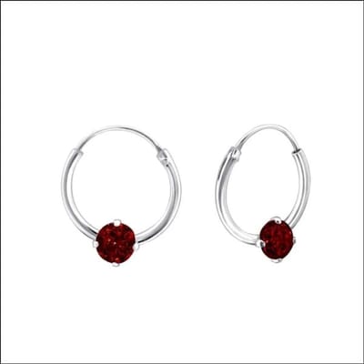 Aramat Jewels | Oorringen | 925 Zilveren Kinder Oorringen Bloem Zirkonia 10mm - Meisje Hoepels | Olijf | |2mm | Zilver | Kinderen | Verkleurd niet