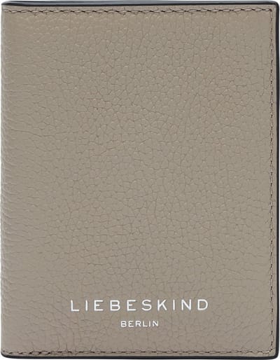 LIEBESKIND BERLIN Leren Kaarthoes Hilla Small Pebble Arcie Card Etui Stone Beige