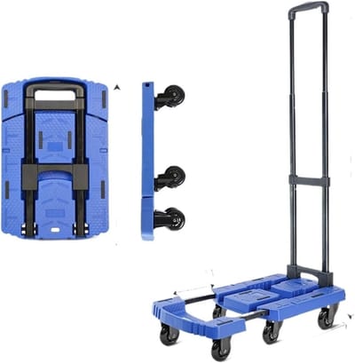 Opvouwbare Steekwagen - Handkar met wielen - Zwaar transport - 200KG draagvermogen - Opvouwbaar ontwerp - Zwart