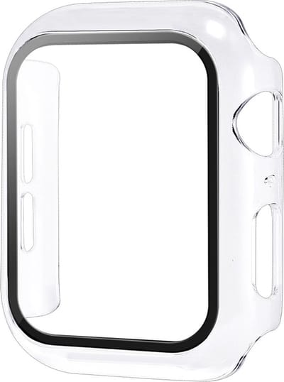Smartphonica Hoesje met glazen screenprotector voor Apple Watch 38mm - Transparant geschikt voor Apple Watch