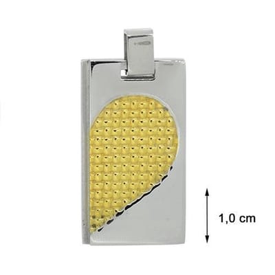 Blinx Jewels Stalen Hanger Plaat Hartje