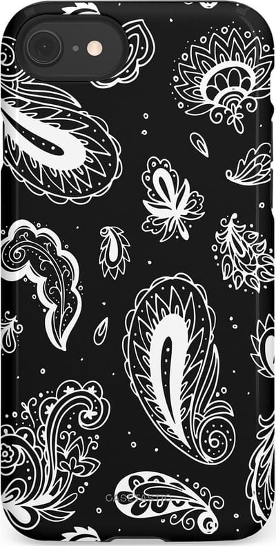 Casetastic Hoesje Geschikt voor Apple iPhone 7/8/SE - Stijlvolle Beschermende Duo-layer Case - Paisley pracht