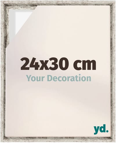 Your Decoration - Baklijst 24x30 cm - Wit Vintage - Baklijst voor Canvas - MDF - Lyon