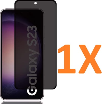 Screenprotector Glas - Privacy Tempered Glass Screen Protector Anti-Spy Glasplaatje Geschikt voor: Samsung Galaxy S23 - 1x