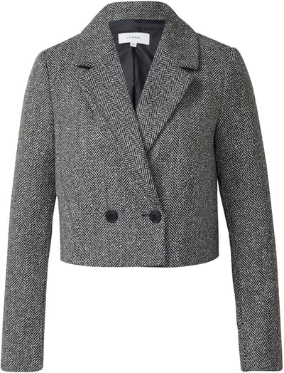 Blazer kort met krijtstrepen voor dames COMMA