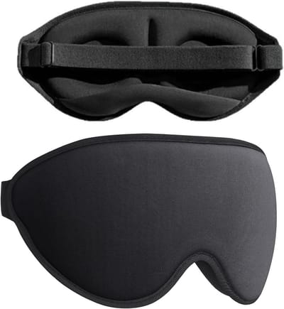 Ergonomisch 3D-slaapmasker voor zijslapers, ademend en lichtblokkerend, verstelbare band voor optimaal comfort en drukvrij slapen