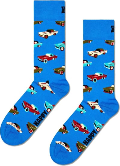 Happy Socks Car Sock - unisex sokken - blauw - Unisex - Maat: 36 - 40
