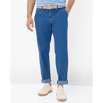 Eurex Heren Chino  Style JIM BLUE STONE, denim blauw regular, maat 56