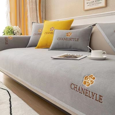 Luxe Bankhoes Antislip Bankkussens Borduurproces Bankhoes Bankhoes Universele Bankhanddoek Beschermers Woondecoratie 70x70cm 1pcs