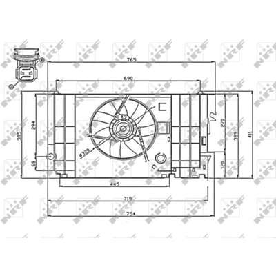 Koelventilatorwiel, motorkoeling NRF 47740