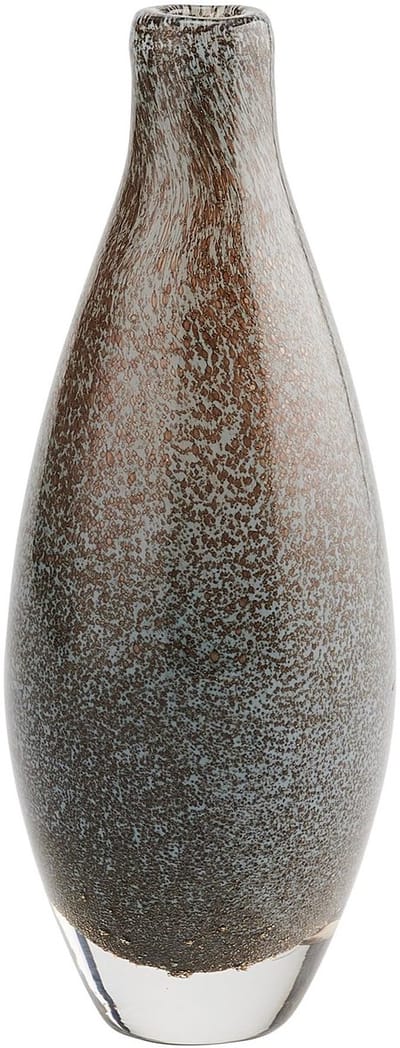 Company Linen Vase Glitzer Bubbles, Schmal, Blumenvase, Tischvase, Dekovase, Glas, Grau, H 18.1 cm, 1087201004