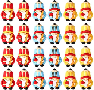 MTTproducts- Miniatuurkabouters 24 Stuks - Terug naar School Decoraties - PVC-Materiaal - Klaslokaal Decoratie - Tiny Schoolkabouters - Afmetingen 3,5 x 2,5 x 1,9 cm - Schooldecoratie