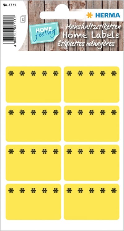 Etiket herma 3771 26x40mm diepvries geel 48st | 10 stuks