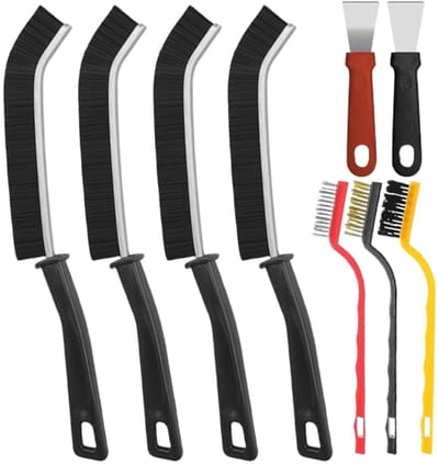 9 stuks spleetreinigingsborstels, spleetreinigingsborstels, multifunctionele reinigingsborstels voor keuken, badkamer, deuren en ramen