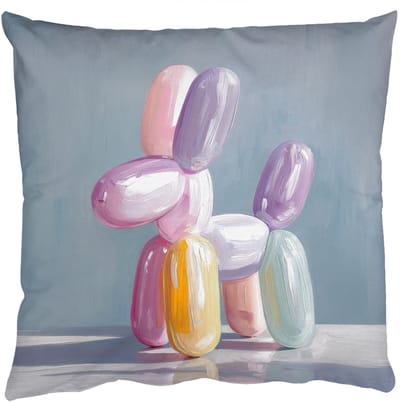 Sierkussens - Kussentjes Woonkamer - 50x50 cm - Dier - Ballon - Pasteltinten - Glanzend