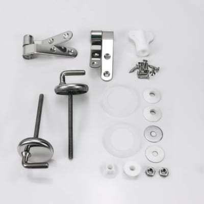 Toiletbril Scharnier Set - Toiletzittingbevestiging - RVS - Roestvrijstalen toiletzittingscharnieren - Toiletdekselbevestiging - Toiletzittingvervangingsonderdelen voor toiletzitting Vaste reparatieonderdelen - 11.54cm - Zilver