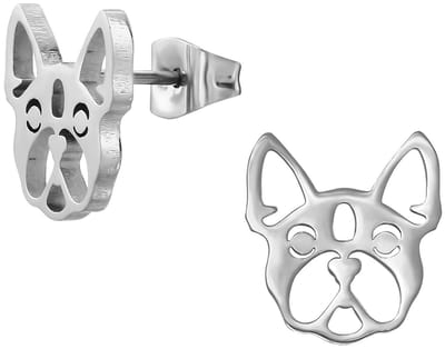 CS Joy - Hond oorbellen - Chirurgisch staal - 10.8 x 11.7 mm