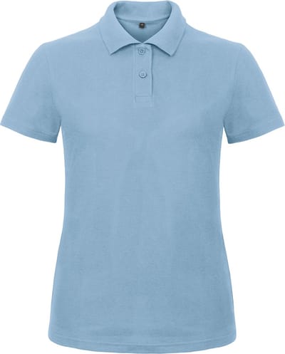 Dames Polo ID.001 Lichtblauw merk B&C maat S