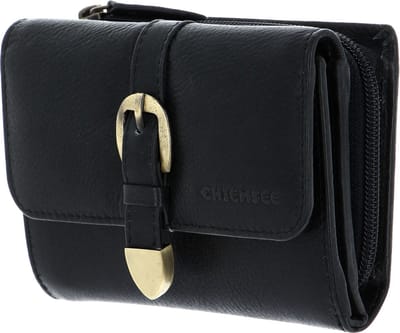CHIEMSEE Leren Portemonnee Leather Wallet Black Zwart