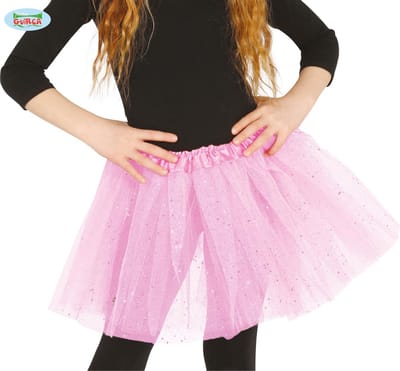 Fiesta Petticoat/tutu rokje - meisjes - lichtroze - 31 cm - Tule onderrokje - kinderen