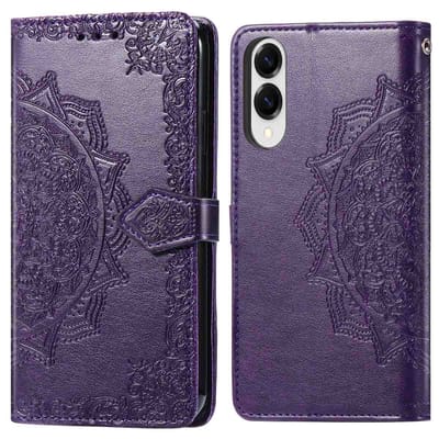 imoshion Hoesje - Geschikt voor Samsung Galaxy S25 Edge - Mandala Bookcase - Paars