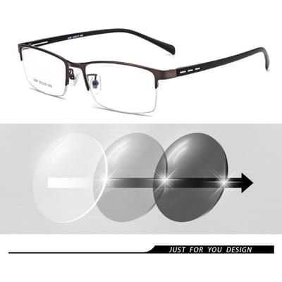 Lunettes de soleil photochromiques Lentille Caméléon Blocage de la lumière bleue Lunettes d'ordinateur pour hommes Myopie +0,50 à +6 5.5