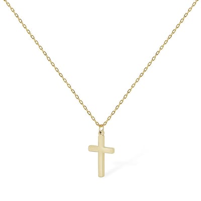 Amberz Kruis Ketting Goud Dames – RVS Ketting met Kruis Hanger – Minimalistische Jezus Kruis Ketting – Gouden Ketting Dames – Waterproof