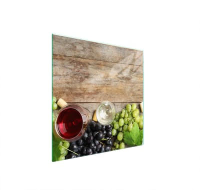 TMK ArtDeko - Staartbescherming - Glasplaat - 50x52 cm - Houtmotief