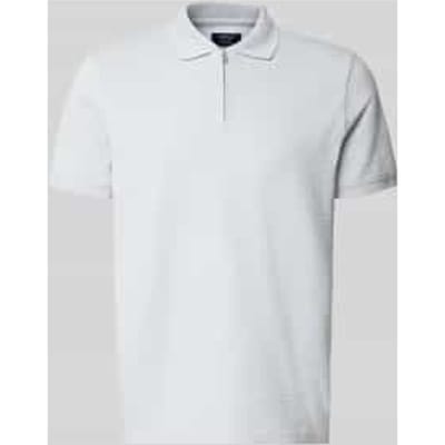 regular fit poloshirt met structuurpatroon