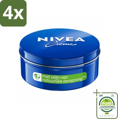 NIVEA - Bodycrème - Klassieke Crème - Natuurlijke oliën - 250 ml - Voordeelverpakking - 4 stuks - Nivea Crème - Bodycrème
