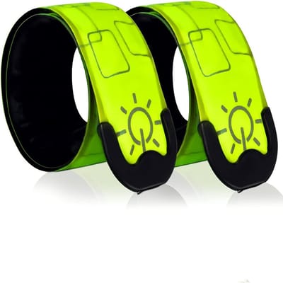 LED-armbanden, oplaadbaar, USB, reflecterend, hardlooparmband, knipperende armband, verstelbaar, LED-veiligheidsarmband, lichtgevende sportarmband