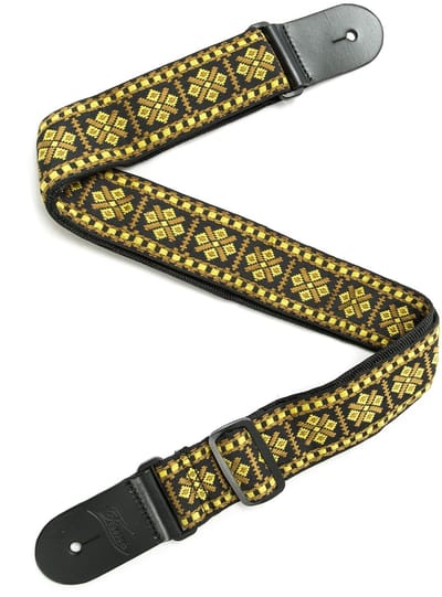 Fame Weave Series Baroque Pattern 1 Yellow - Gitaarband
