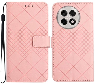 Coverup Hoesje - Geschikt voor OnePlus 13R Hoesje - Coverup Rhombus Book Case - Roze